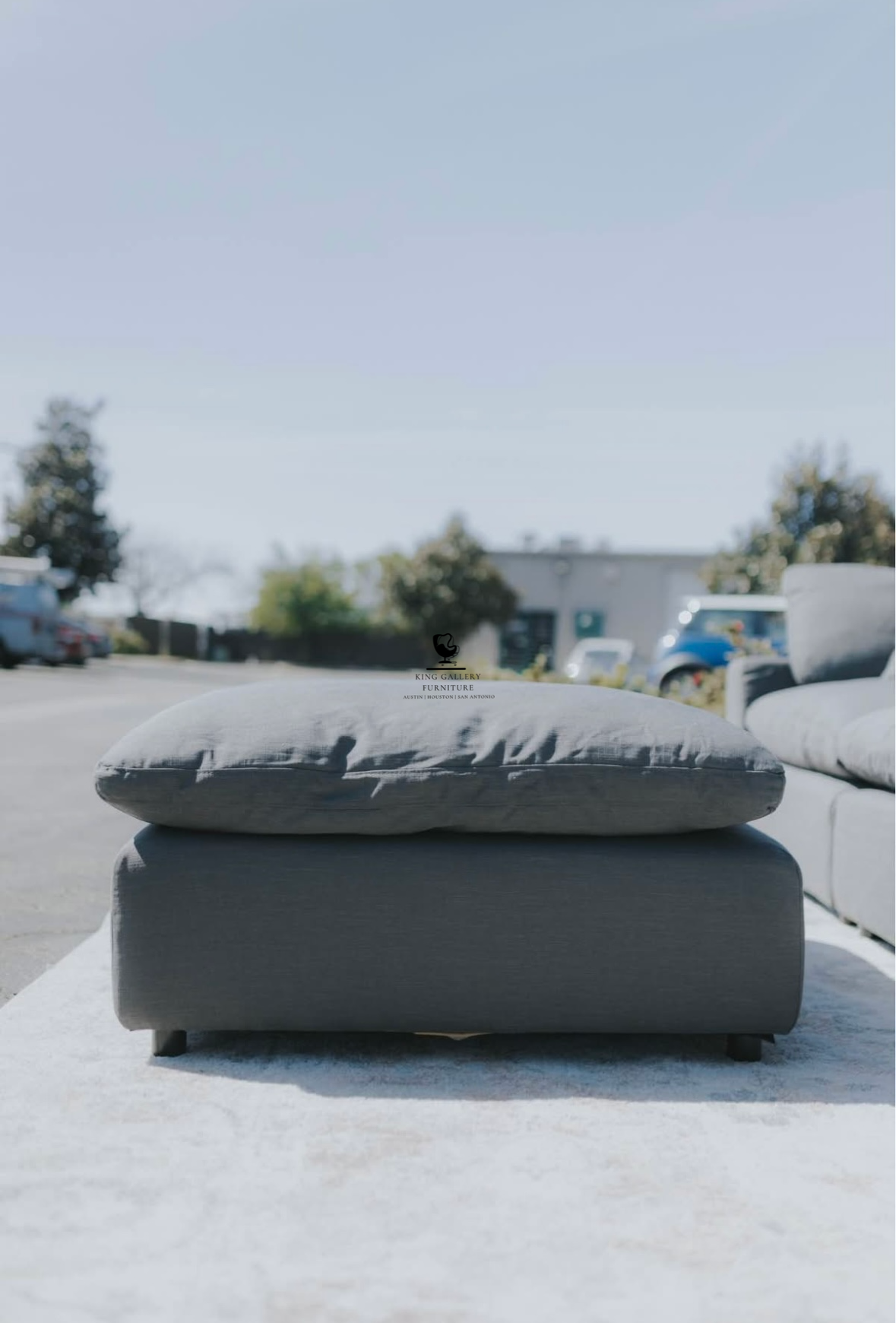 LUX 4 PIECE CLOUD COUCH - CHARCOAL LINEN
