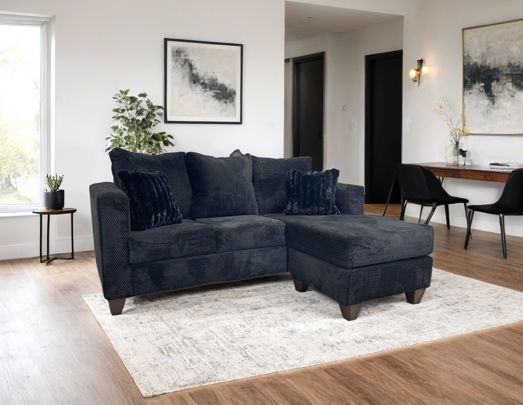 100-Black - Reversible Sectional