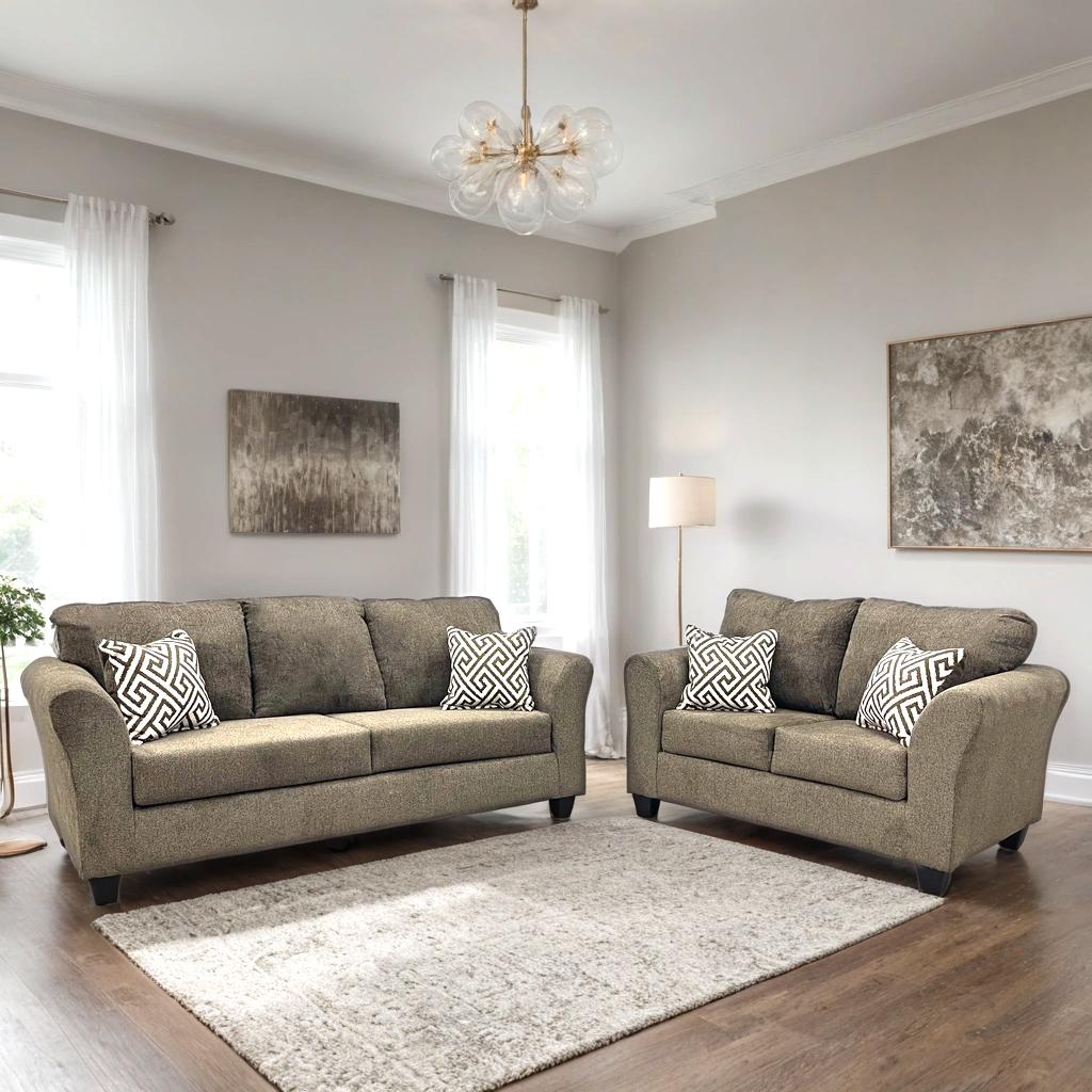 210 BROWN - 2PC Sofa and Loveseat Set **NEW ARRIVAL**