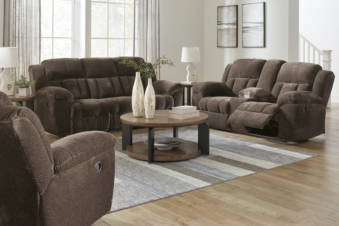 Ashley 374 Reclining Set - Chocolate