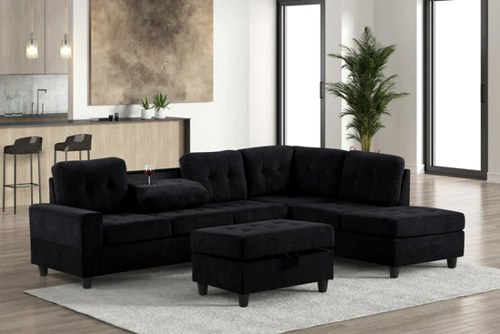 The Heights Reversible Sectional + Ottoman