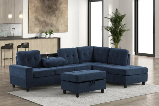 The Heights Reversible Sectional + Ottoman