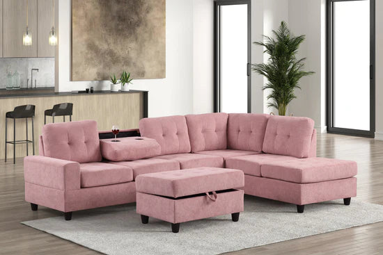 The Heights Reversible Sectional + Ottoman