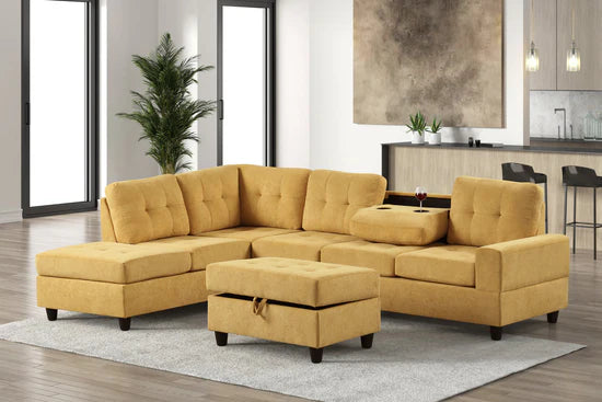 The Heights Reversible Sectional + Ottoman