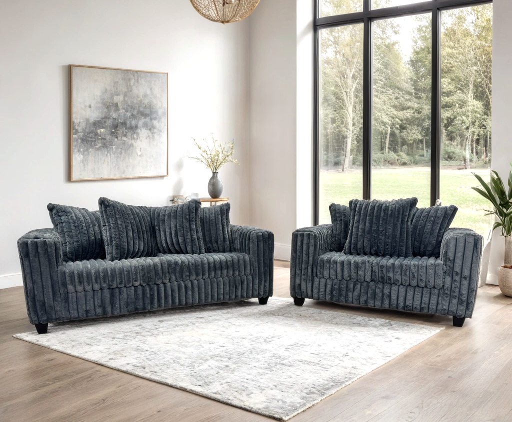 510 Charcoal - Sofa & Loveseat Set