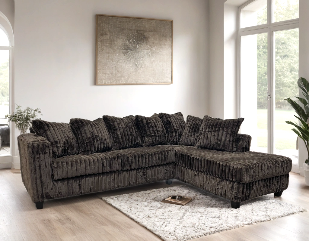 Monaco Corduroy Chaise Sectional