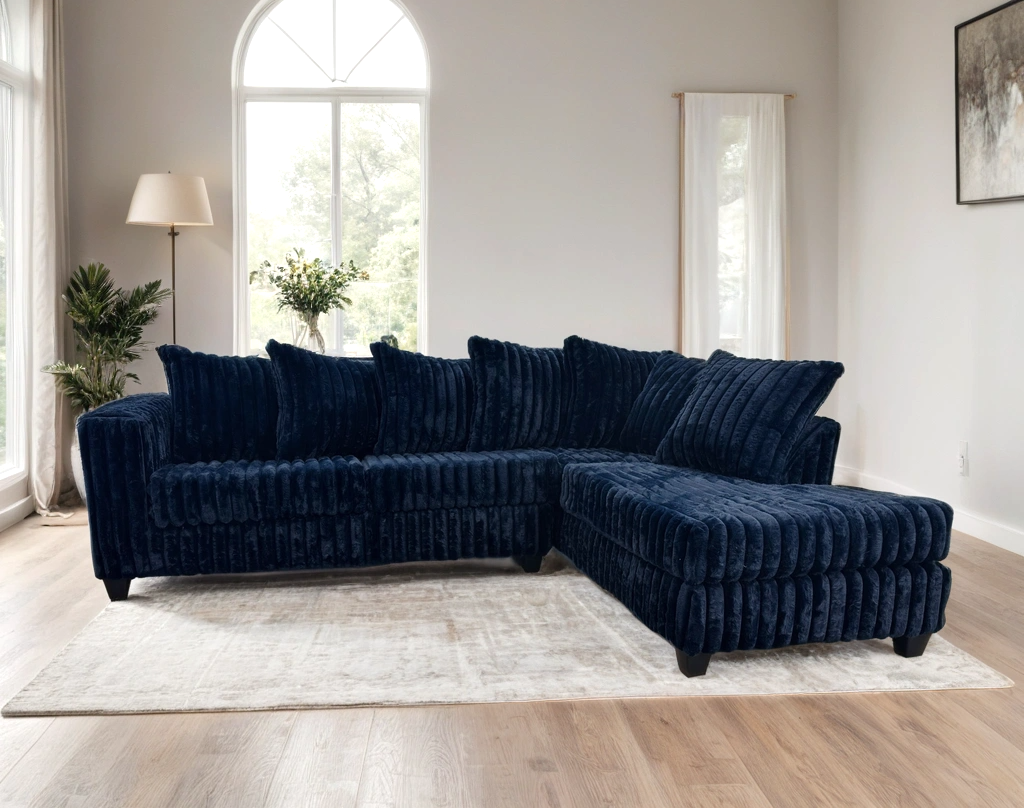 Monaco Corduroy Chaise Sectional