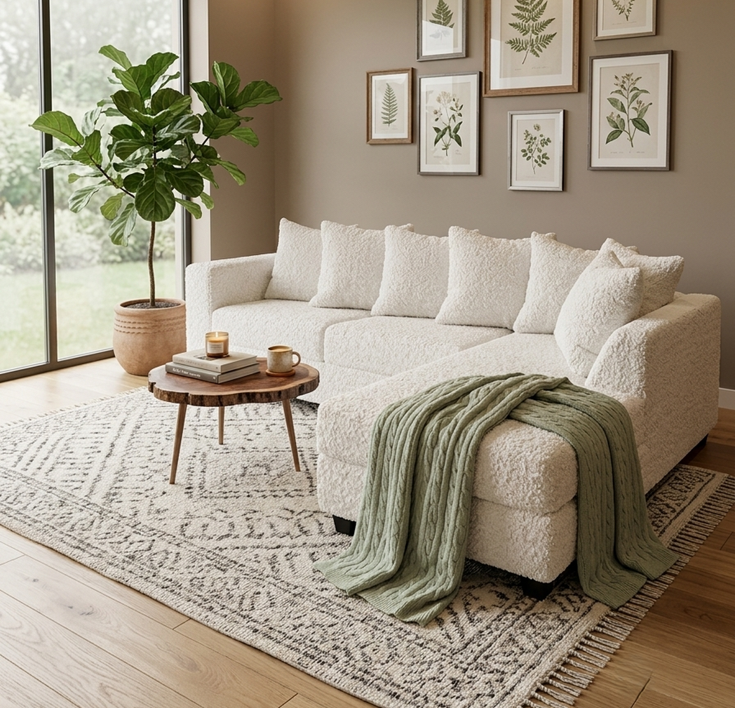 The Monaco 2.0 Teddy Sectional Chaise Sofa