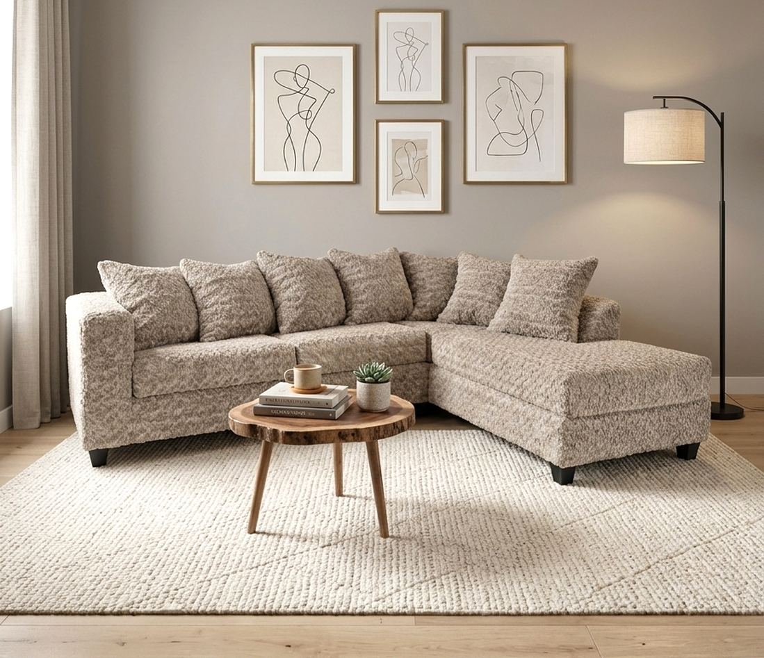 The Monaco 2.0 Teddy Sectional Chaise Sofa