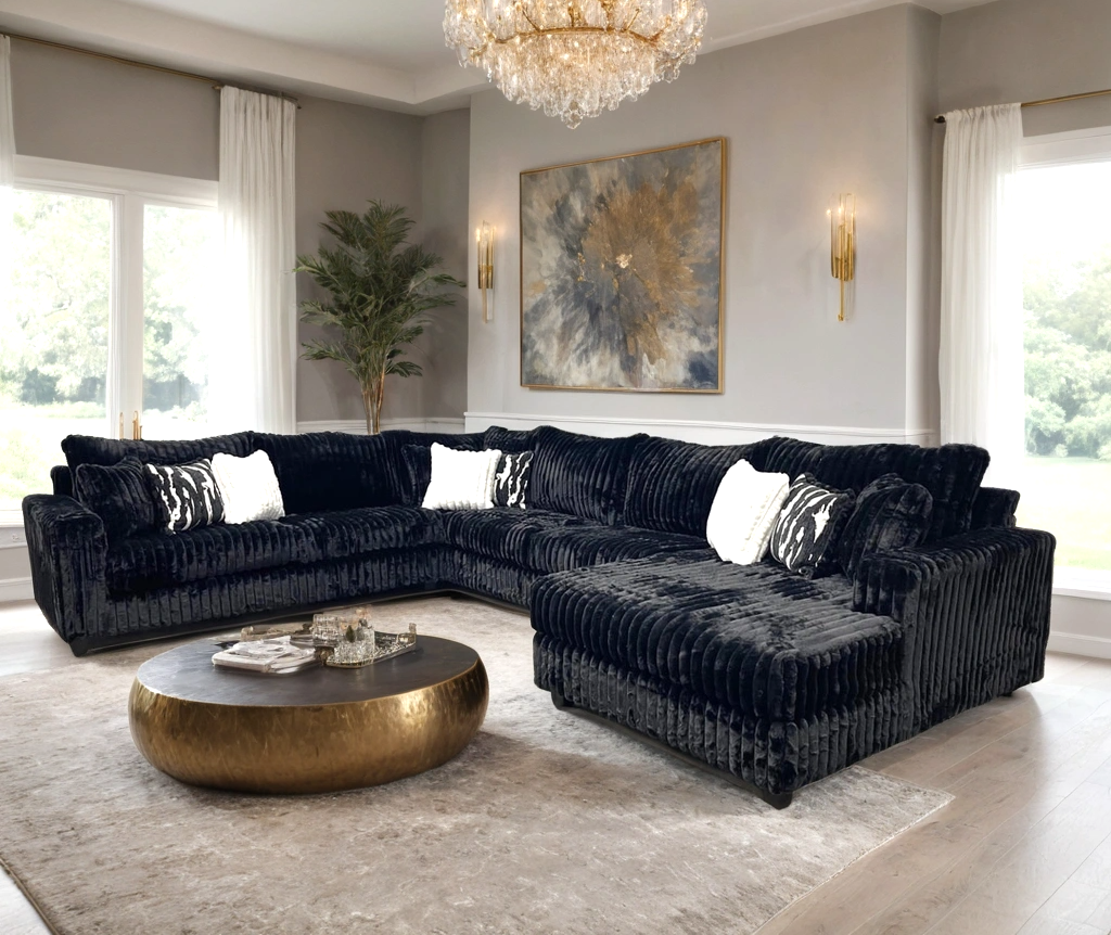 Midnight Corduroy XXL Sectional