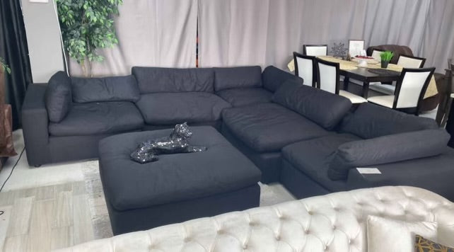 BIG DADDY XL 6 Piece Cloud Black Linen