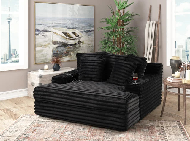 Pull Out Sectional Couch | Black Sleeper Sofa | King Gallery Furniture