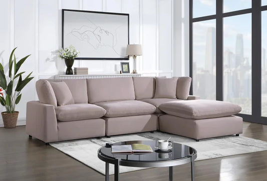 Cloud Sectional Sofa | Lux 4 Piece Cloud Couch| King Gallery Furniture