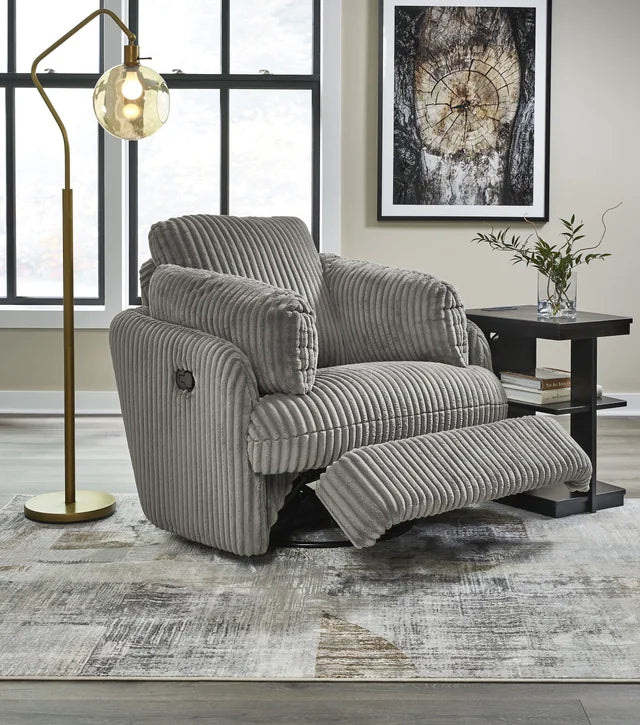 Swivel Reclining Chair | Gray Swivel Recliner | King Gallery Furniture