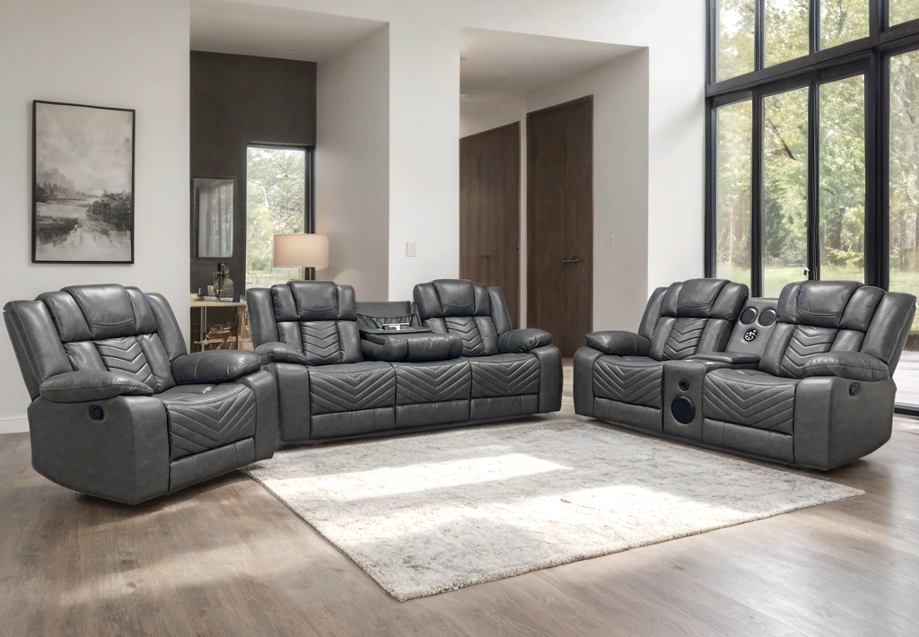 ACE 3PC Reclining Set - Gray
