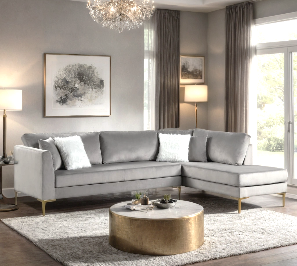 Catalina - Silver  Sectional (Right-Facing)