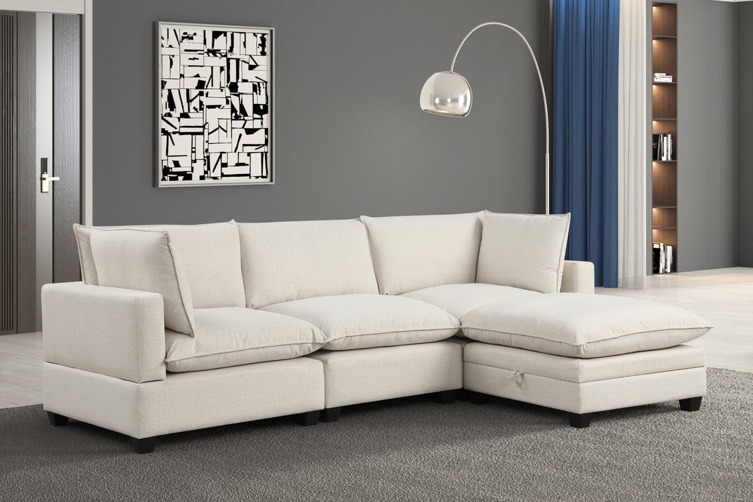 KOVA Cloud Modular Sectional with Storage Ottoman