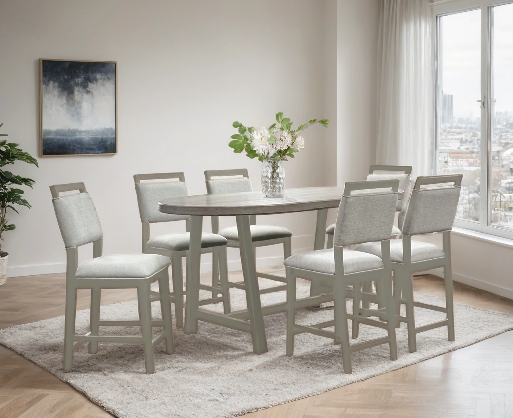 D2500 Counter Height Table + 6 Chair Set