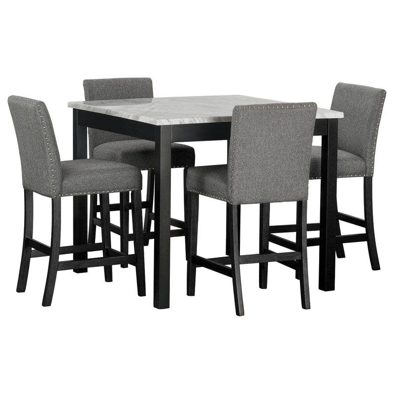 Dior12 - Pub Table + 4 Chair Set