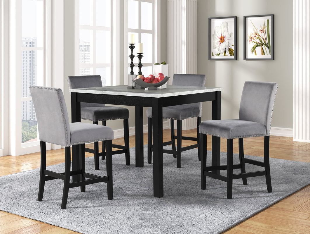 Dior Pub Table Set - Grey