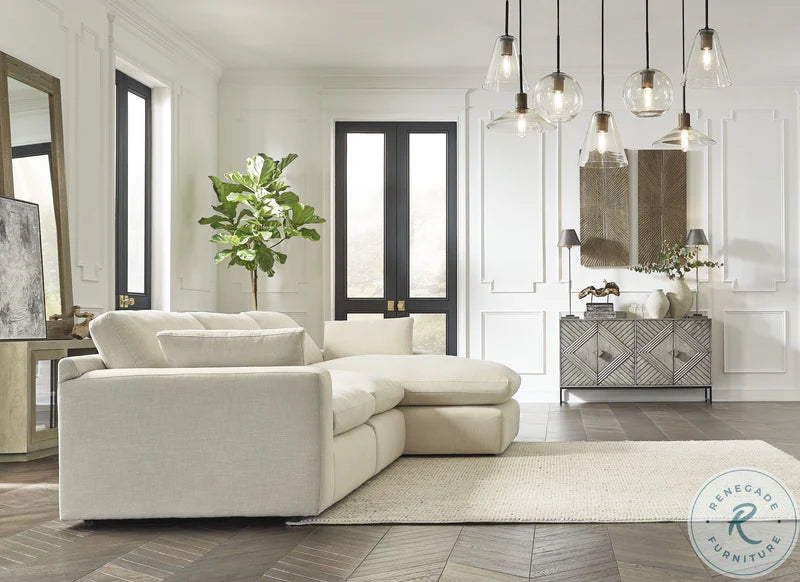 Elyza Beige™ Cloud Sofa (Right-Facing)