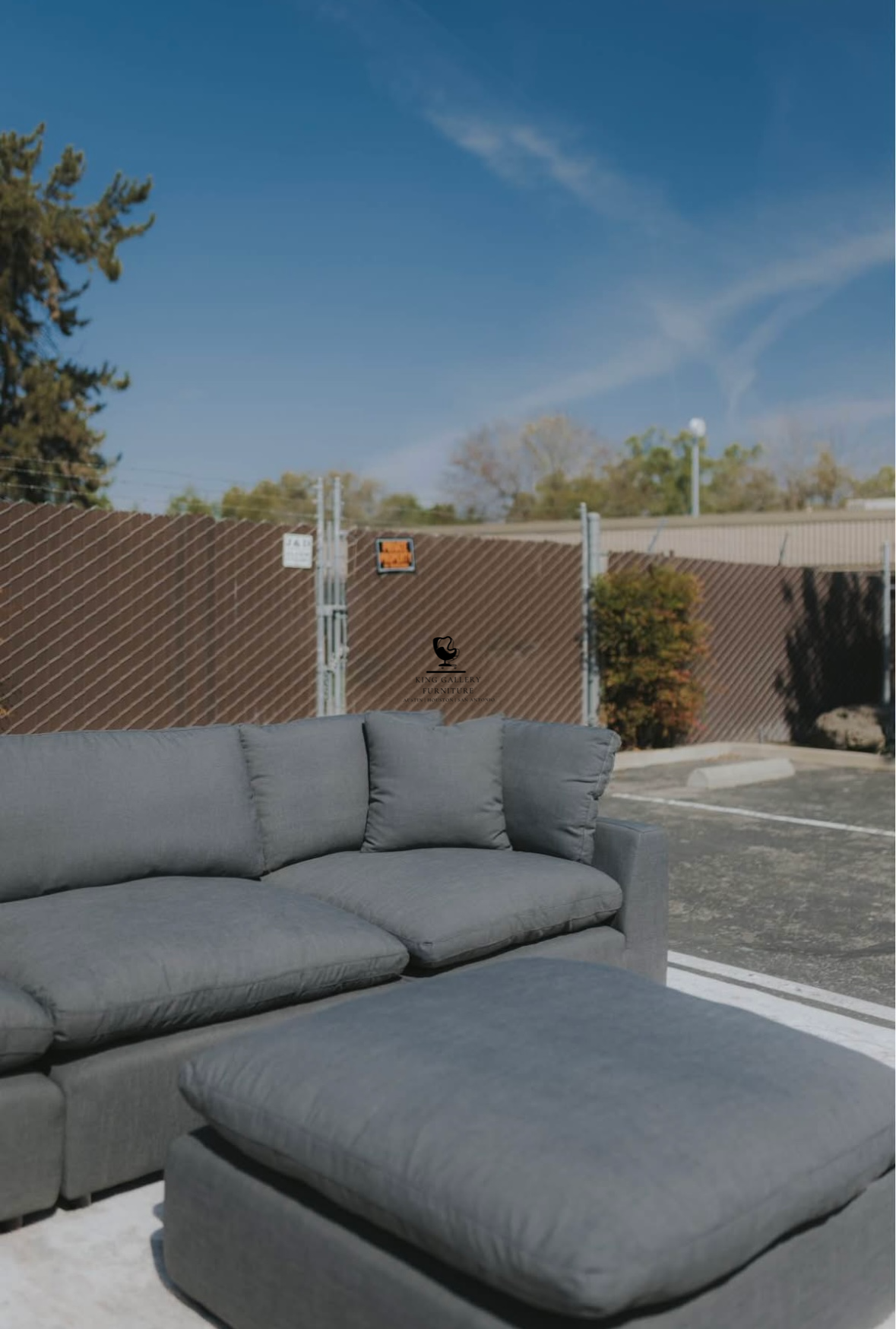 LUX 4 PIECE CLOUD COUCH - CHARCOAL LINEN