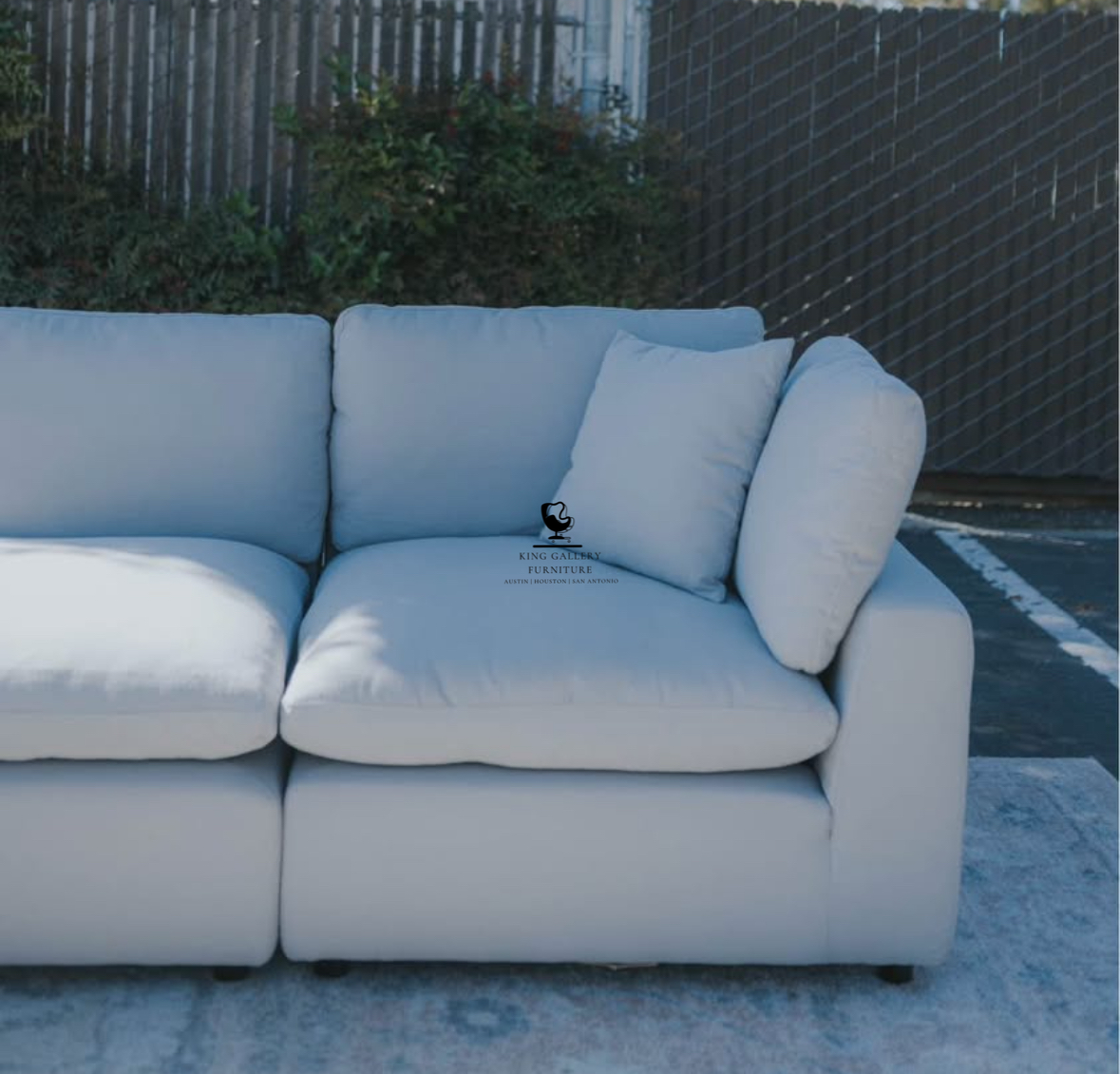 LUX 4 PIECE CLOUD COUCH - GRAY LINEN