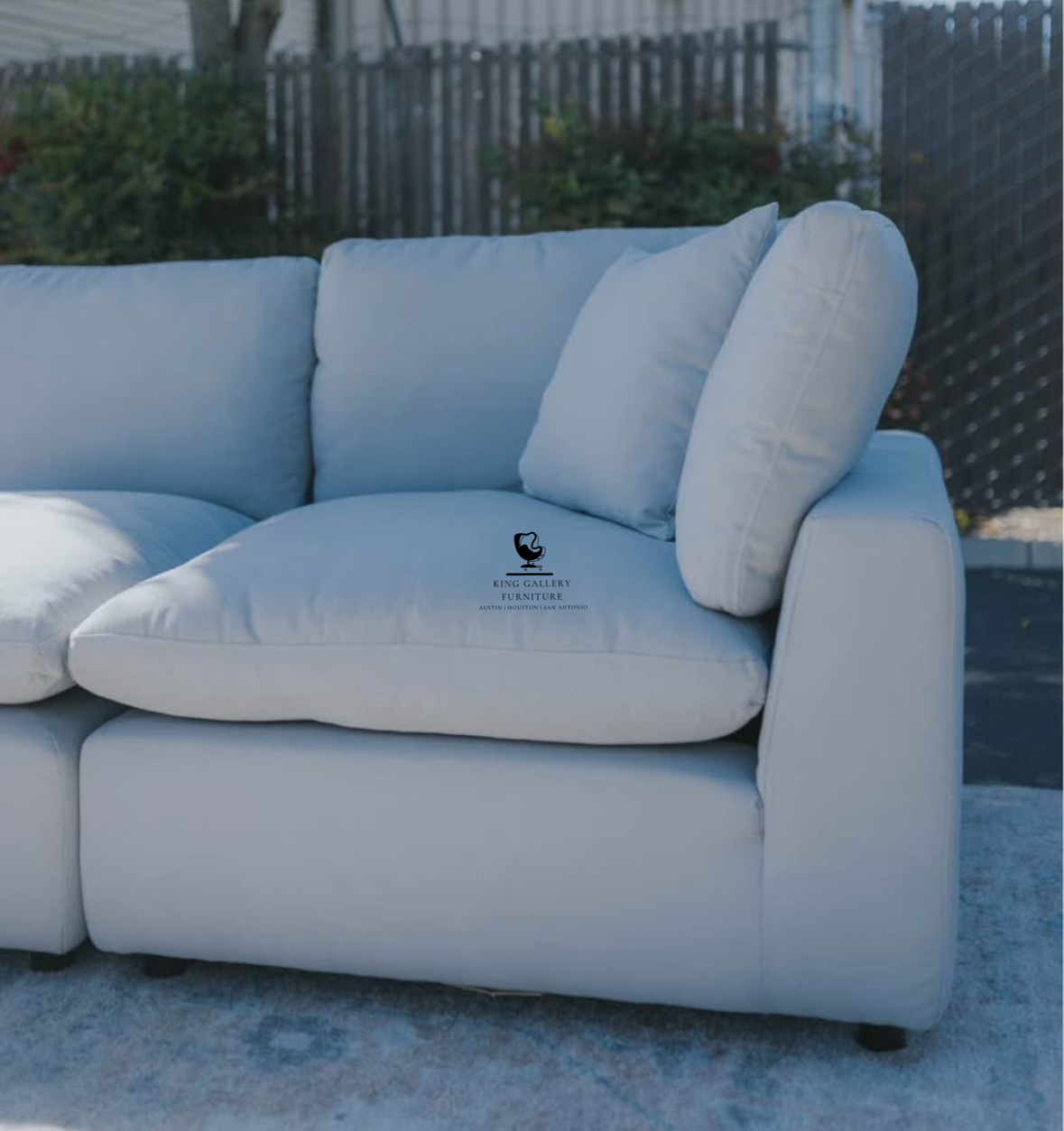 LUX 4 PIECE CLOUD COUCH - GRAY LINEN