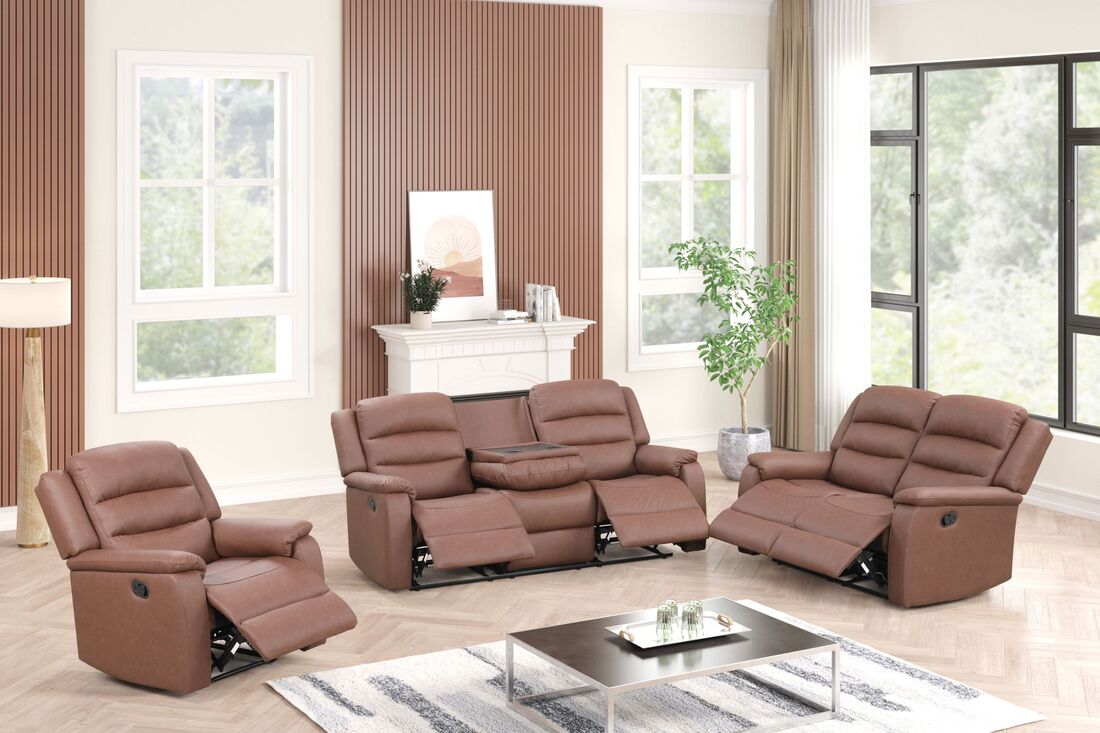 Hope Brown 3PC Reclining Set **NEW ARRIVAL**