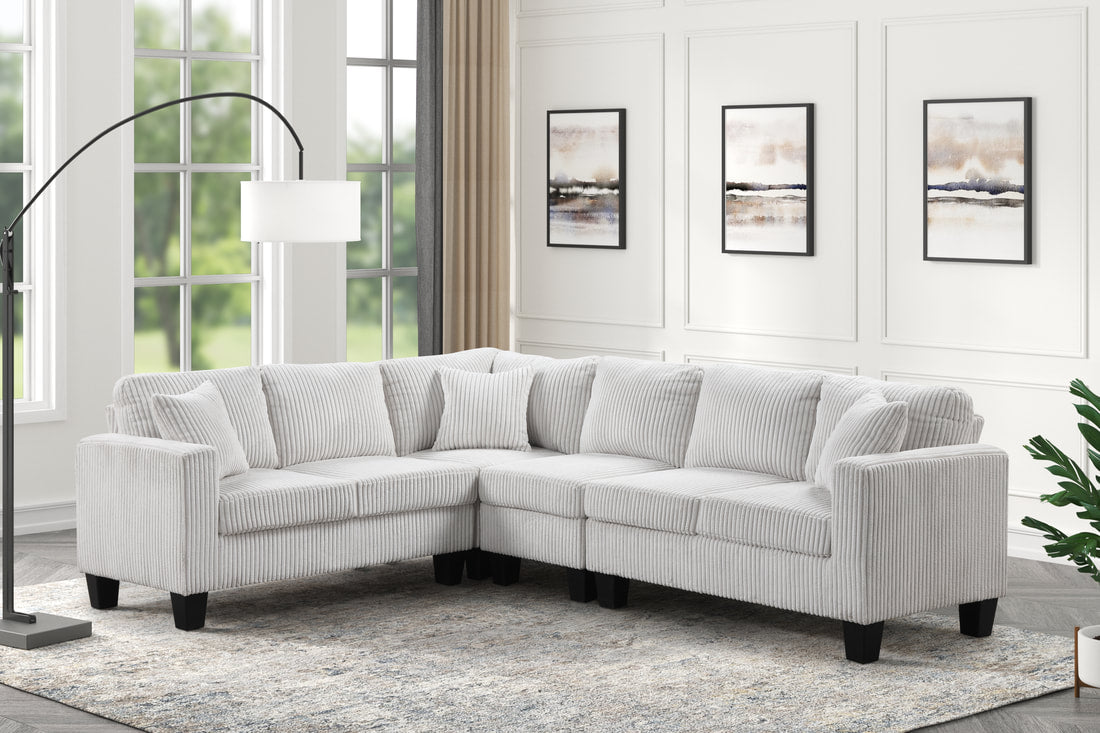 The Logan2.0 Reversible Fluffy Corduroy L-Sectional