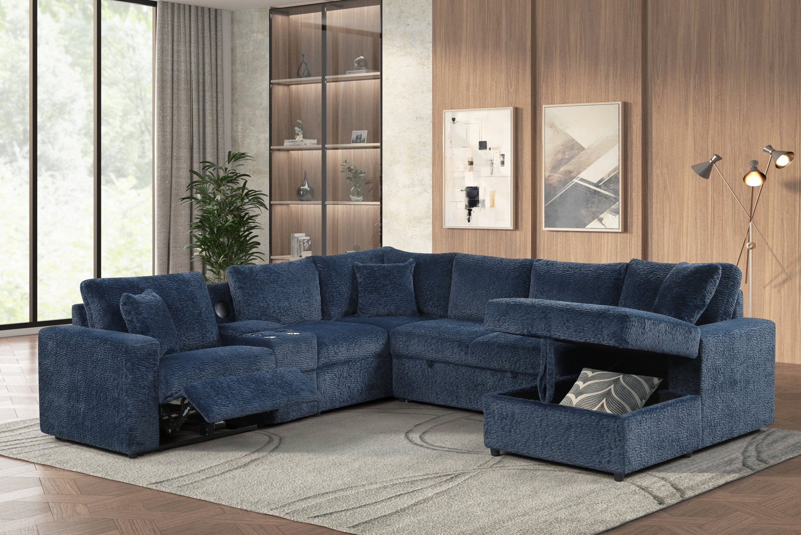 Hunter Sectional in Blue