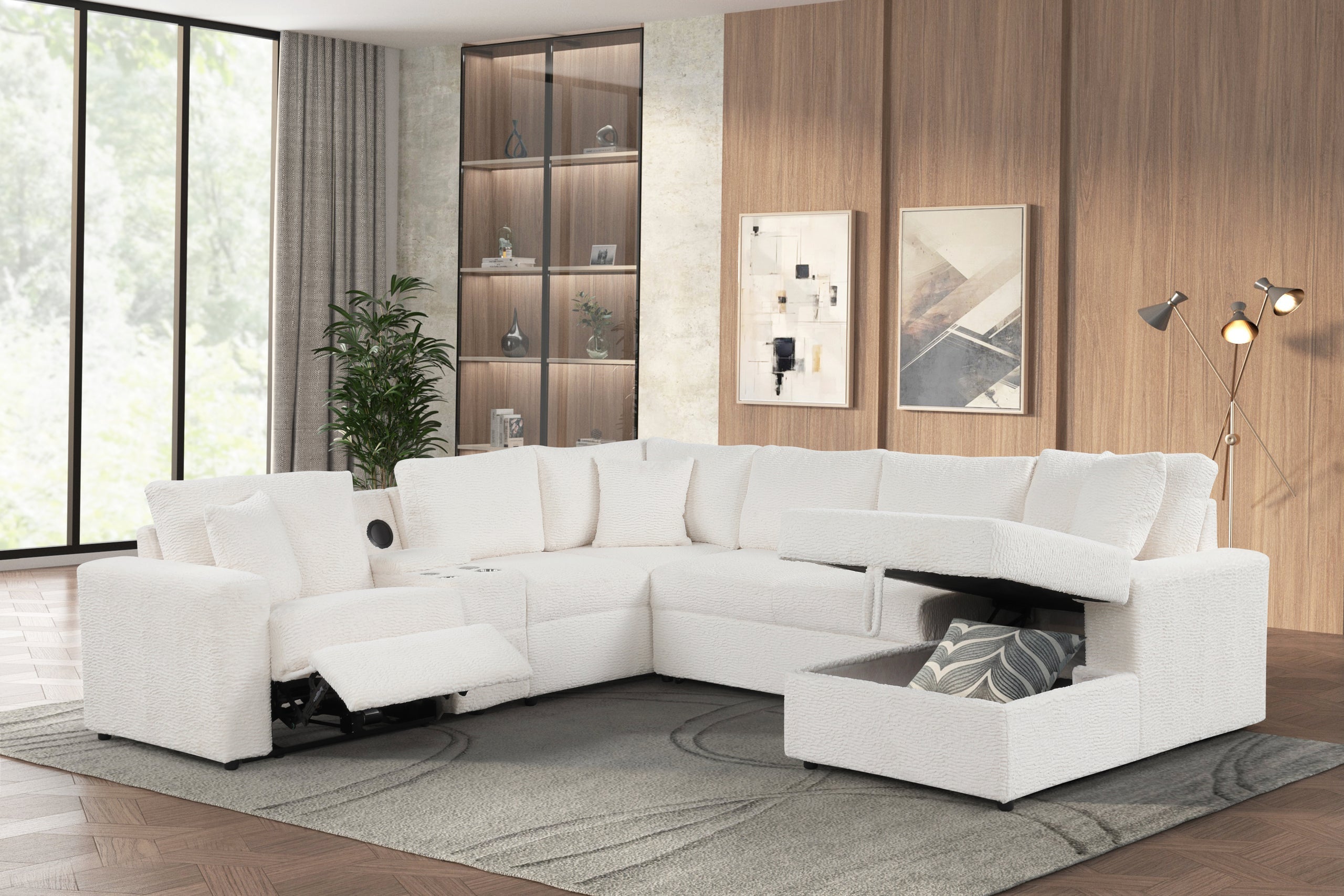 Hunter Sectional in White