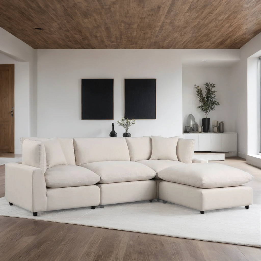 The Lux 4 Piece Cloud Couch Sectional