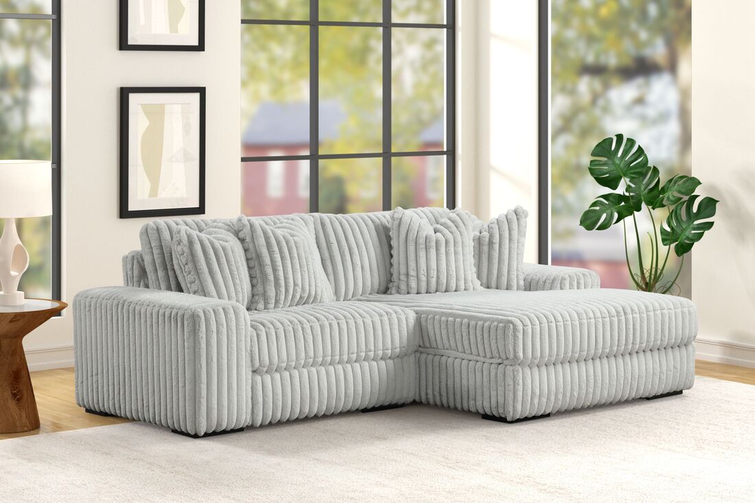 TIKTOK Corduroy 2 Piece L-Sofa