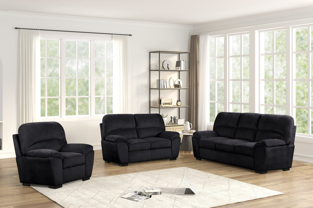 Tiffany10 Black - 2PC or 3PC Living Room Set **NEW ARRIVAL**