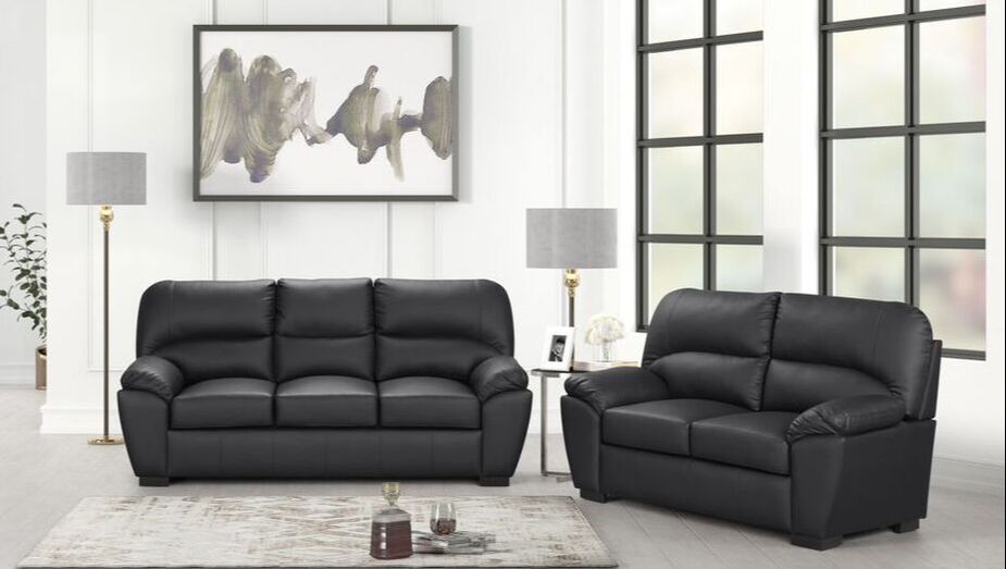 Tiffany Black - 2PC or 3PC Living Room Set