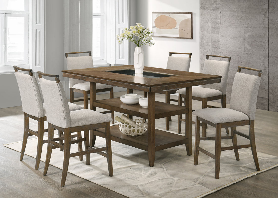 Tommy40 - Counter Height Table & 6 Chairs Set